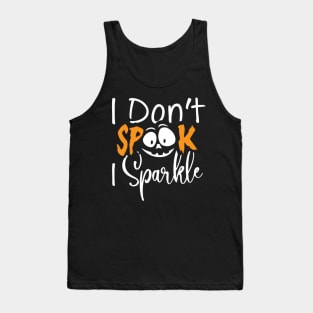 Funny Halloween Spook And Sparkle design Tank Top